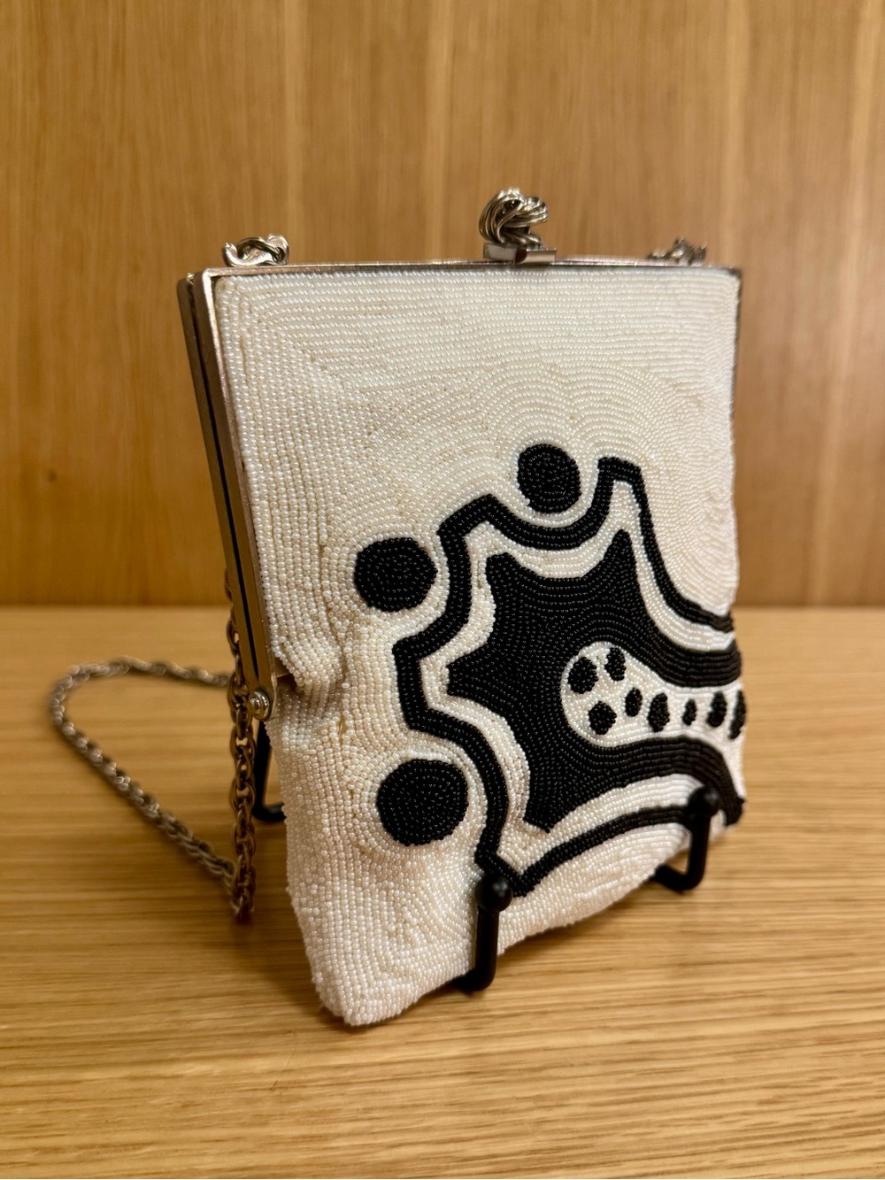 Vintage Beaded Evening Crossbody Bag, Attributed to Pierre Cardin, c. 1960s - Picture 2 of 10